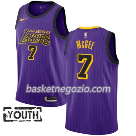 Canotte Bambino Los Angeles Lakers JaVale McGee 7 2018-19 Nike City Edition Viola Swingman